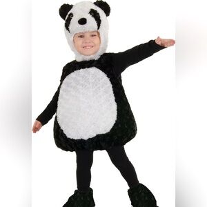 NWOT Underwraps Toddler's Panda Belly Babies Costume X-Large (4-6) Black & White